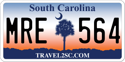 SC license plate MRE564