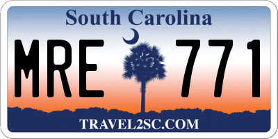 SC license plate MRE771