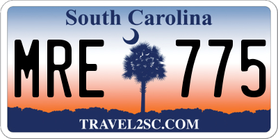 SC license plate MRE775