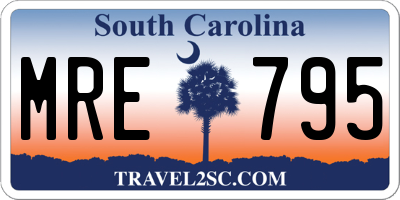 SC license plate MRE795