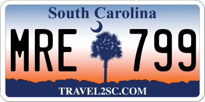 SC license plate MRE799