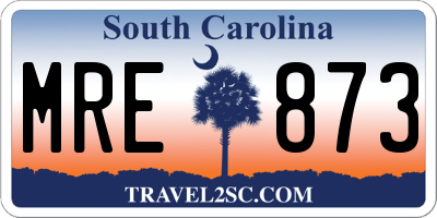 SC license plate MRE873