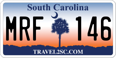 SC license plate MRF146
