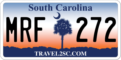 SC license plate MRF272