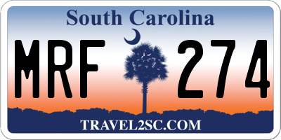 SC license plate MRF274