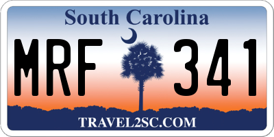 SC license plate MRF341