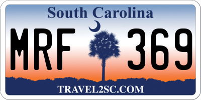 SC license plate MRF369