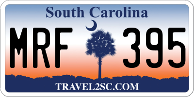 SC license plate MRF395