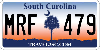 SC license plate MRF479