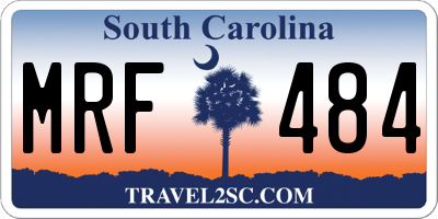 SC license plate MRF484
