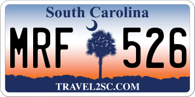 SC license plate MRF526