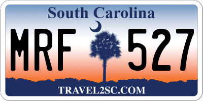 SC license plate MRF527