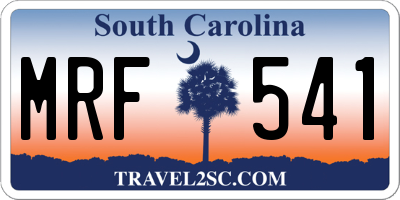 SC license plate MRF541