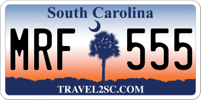 SC license plate MRF555