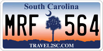 SC license plate MRF564