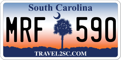 SC license plate MRF590