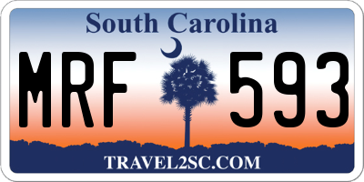 SC license plate MRF593