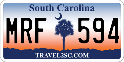 SC license plate MRF594