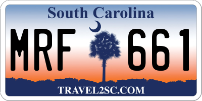 SC license plate MRF661
