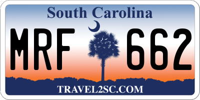 SC license plate MRF662