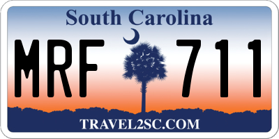 SC license plate MRF711