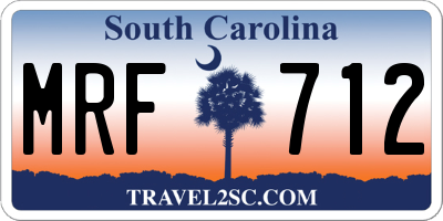 SC license plate MRF712