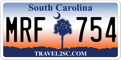 SC license plate MRF754