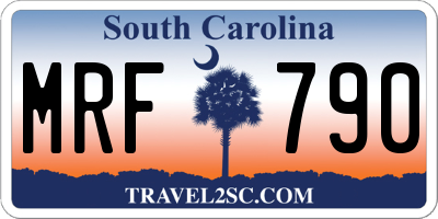 SC license plate MRF790