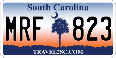 SC license plate MRF823