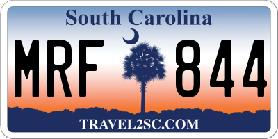 SC license plate MRF844
