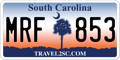 SC license plate MRF853
