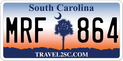 SC license plate MRF864