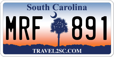 SC license plate MRF891