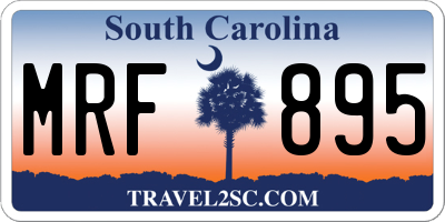 SC license plate MRF895