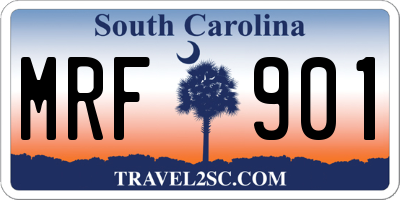 SC license plate MRF901