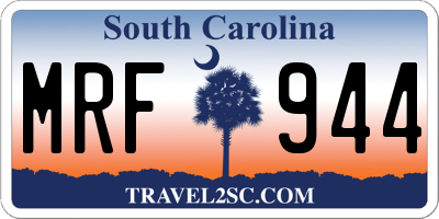 SC license plate MRF944