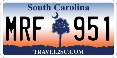 SC license plate MRF951
