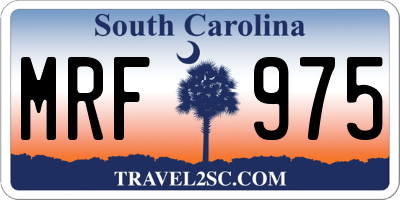 SC license plate MRF975