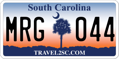 SC license plate MRG044