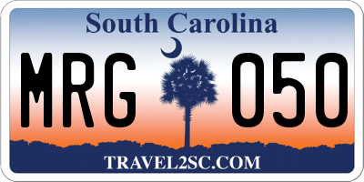 SC license plate MRG050