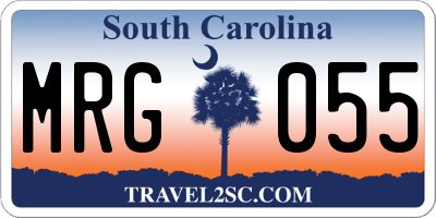 SC license plate MRG055