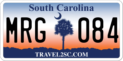 SC license plate MRG084