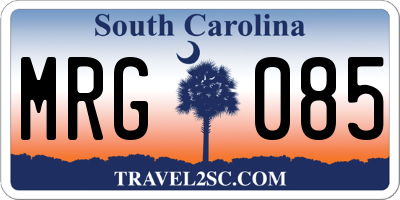 SC license plate MRG085