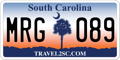 SC license plate MRG089