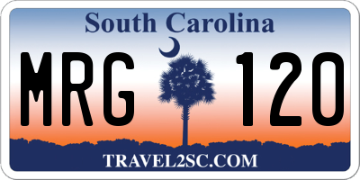 SC license plate MRG120