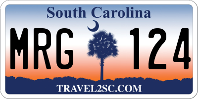 SC license plate MRG124