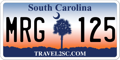 SC license plate MRG125