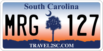 SC license plate MRG127