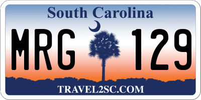 SC license plate MRG129