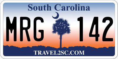 SC license plate MRG142